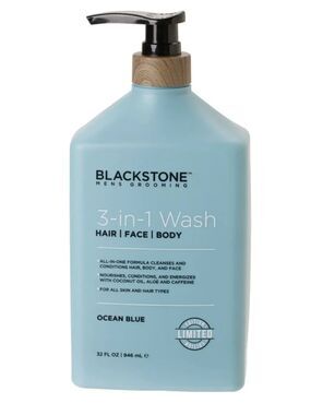 Blackstone Men’s Grooming Ocean Blue 3-in-1 Hair Face Body Wash 32 oz